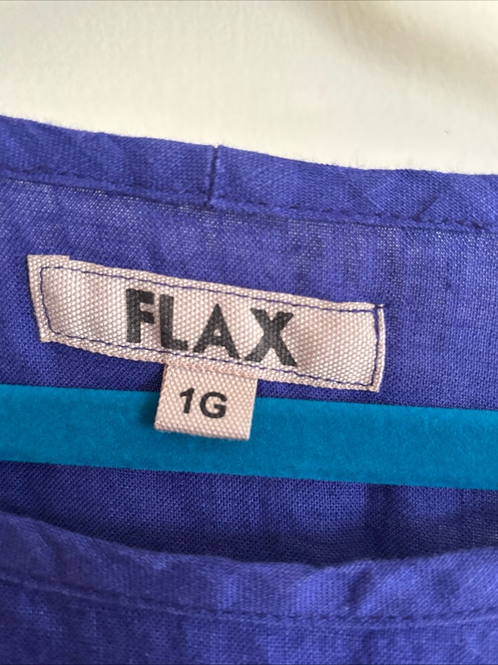 Flax Sleeveless Linen Midi Dress in Deep Violet Blue - Picture 3 of 8